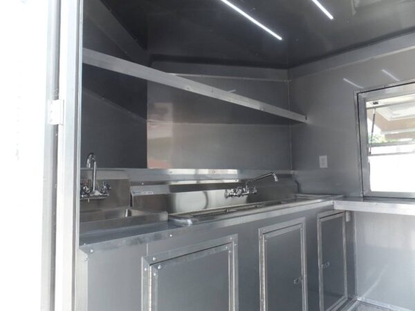 8.5' x 12' White Concession Food Trailer With Appliances - Image 16