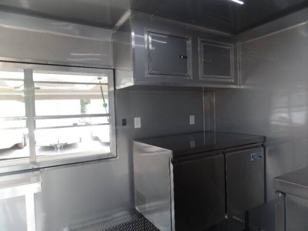 8.5' x 12' White Concession Food Trailer With Appliances - Image 5