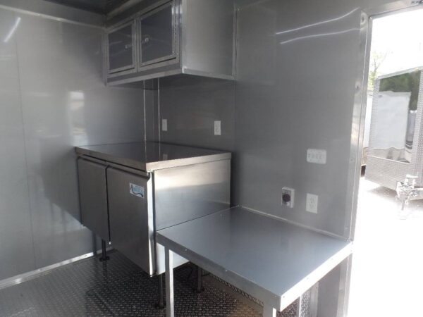 8.5' x 12' White Concession Food Trailer With Appliances - Image 8