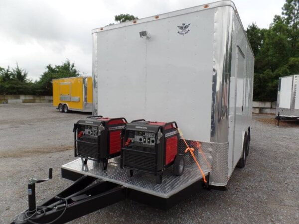 8.5' x 14' White Extended Main Frame Concession Food Trailer - Image 23