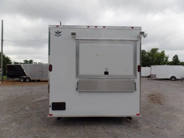 8.5' x 14' White Extended Main Frame Concession Food Trailer - Image 5
