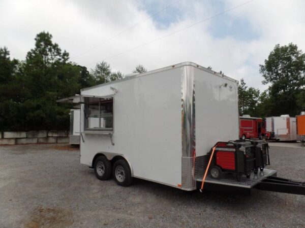 8.5' x 14' White Food Concession Trailer With Appliances - Image 16