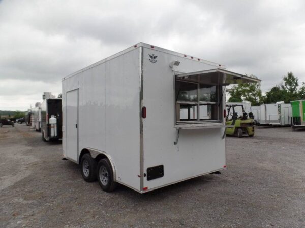 8.5' x 14' White Extended Main Frame Concession Food Trailer - Image 21