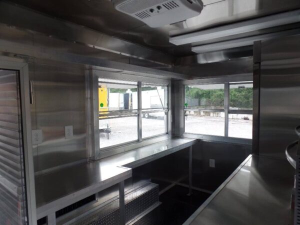 8.5' x 14' White Food Concession Trailer With Appliances - Image 8