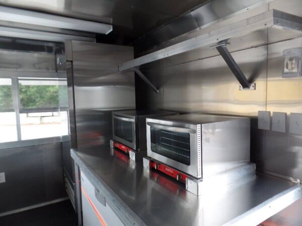 8.5' x 14' White Extended Main Frame Concession Food Trailer - Image 15