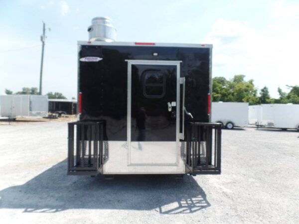 8.5' x 12' Black Concession Food Trailer - Image 20