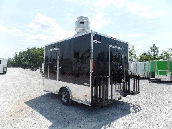 8.5' x 12' Black Concession Food Trailer - Image 23