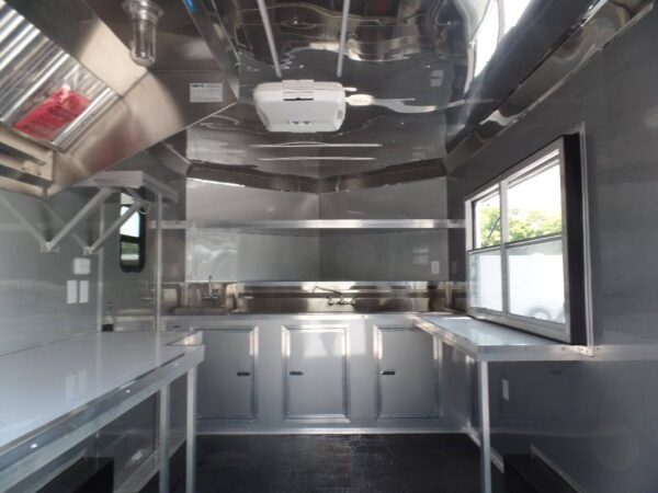 8.5' x 12' Black Concession Food Trailer - Image 11