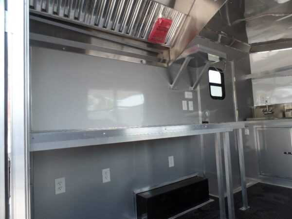 8.5' x 12' Black Concession Food Trailer - Image 14