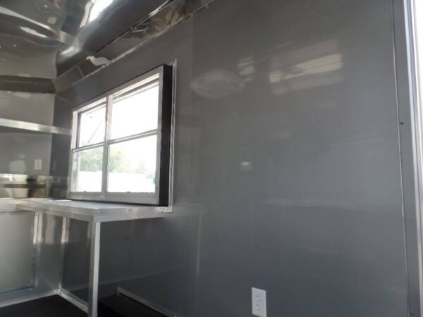 8.5' x 12' Black Concession Food Trailer - Image 19