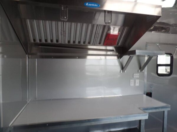 8.5' x 12' Black Concession Food Trailer - Image 21