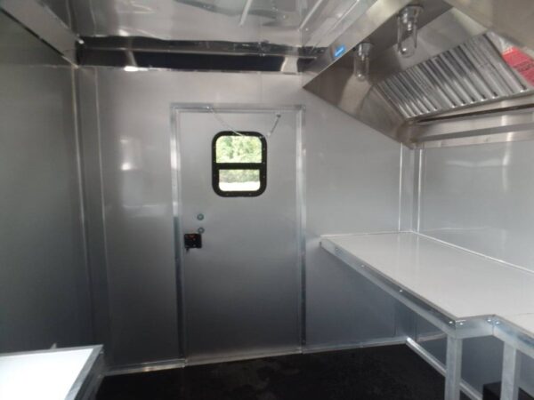 8.5' x 12' Black Concession Food Trailer - Image 5