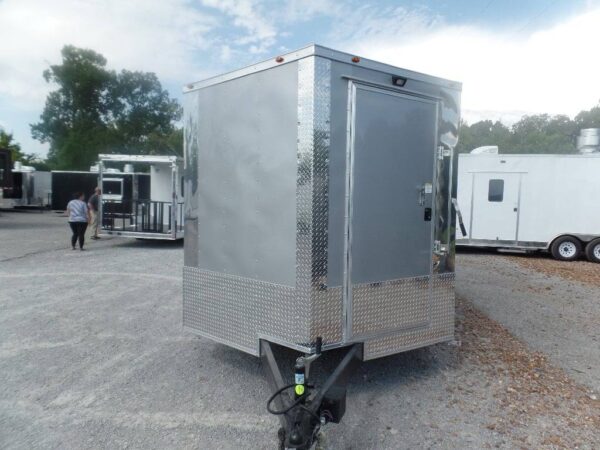 8.5' x 15' Silver Frost Custom Concession Food Trailer - Image 15