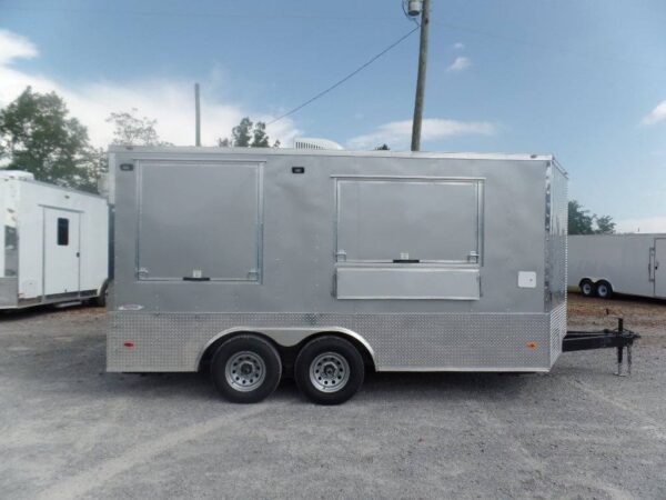 8.5' x 15' Silver Frost Custom Concession Food Trailer - Image 17