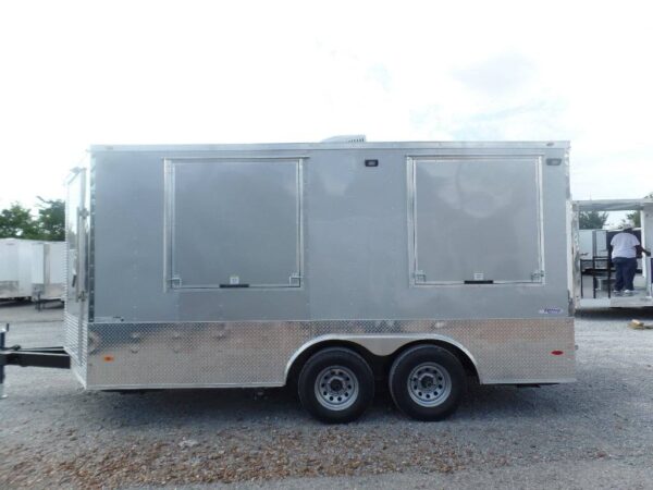 8.5' x 15' Silver Frost Custom Concession Food Trailer - Image 7