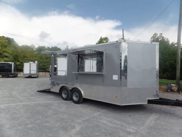 8.5' x 15' Silver Frost Custom Concession Food Trailer - Image 5