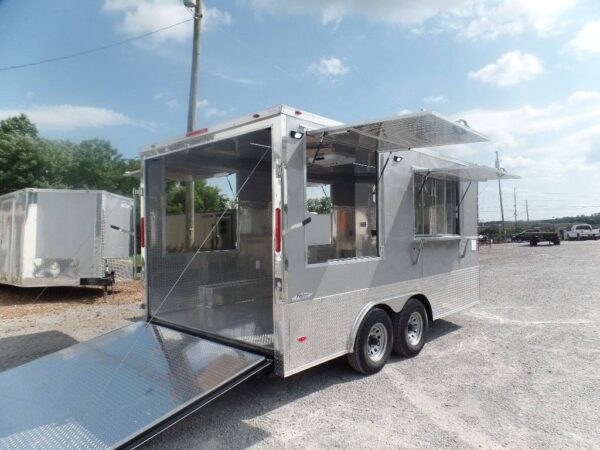 8.5' x 15' Silver Frost Custom Concession Food Trailer - Image 3