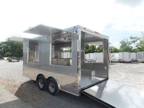 8.5' x 15' Silver Frost Custom Concession Food Trailer - Image 11