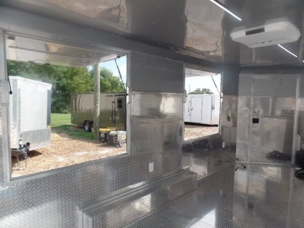 8.5' x 15' Silver Frost Custom Concession Food Trailer - Image 14