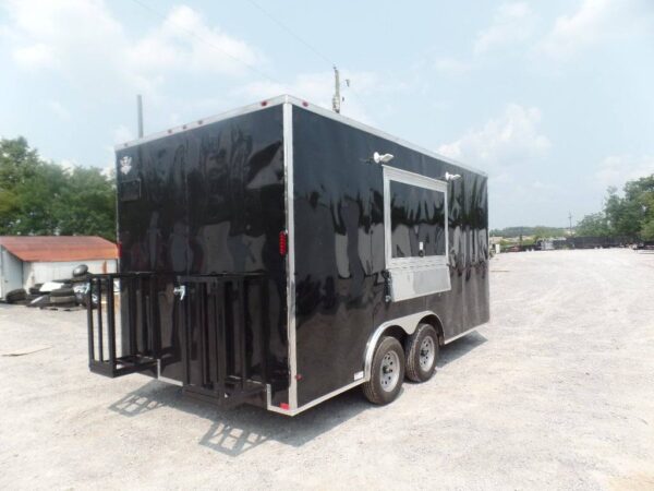 8.5' x 16' Black Event Concession Food Catering Trailer