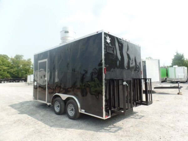 8.5' x 16' Black Event Concession Food Catering Trailer - Image 16