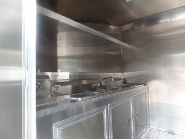 8.5' x 16' Black Event Concession Food Catering Trailer - Image 2