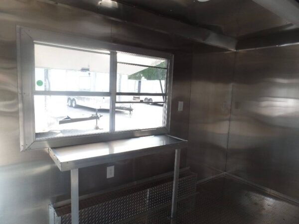 8.5' x 16' Black Event Concession Food Catering Trailer - Image 8