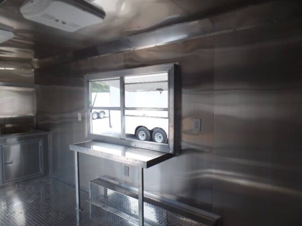 8.5' x 16' Black Event Concession Food Catering Trailer - Image 4