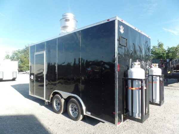 8.5' x 16' Black Event Concession Food Trailer With Appliances - Image 8