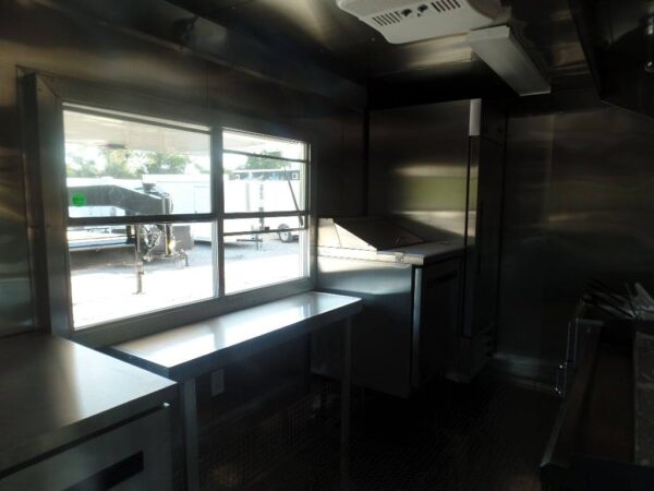 8.5' x 16' Black Event Concession Food Trailer With Appliances - Image 14
