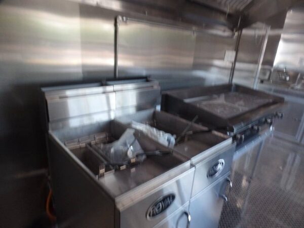 8.5' x 16' Black Event Concession Food Trailer With Appliances - Image 9