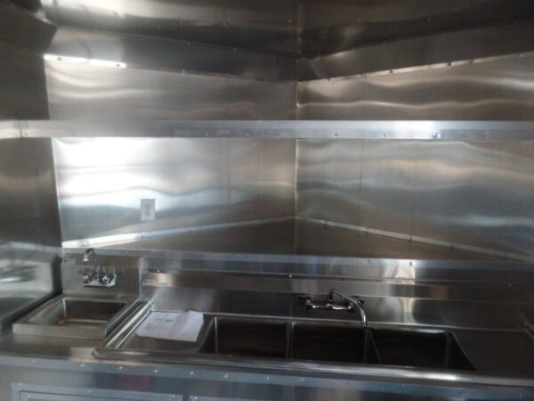 8.5' x 16' Black Event Concession Food Trailer With Appliances - Image 29