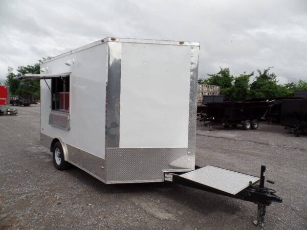 8.5' x 12' Concession Food Trailer White Event Catering - Image 7