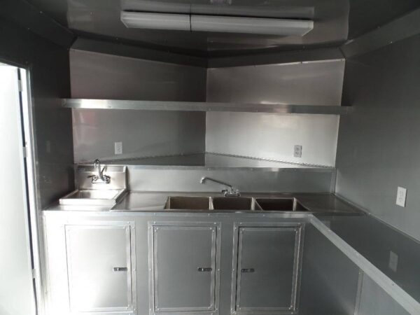 8.5' x 12' Concession Food Trailer White Event Catering - Image 13