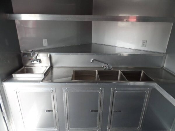 8.5' x 12' Concession Food Trailer White Event Catering - Image 18