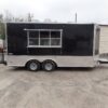 8.5' x 16' Black Event Catering Concession Food Trailer - Image 20