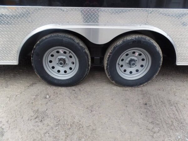 8.5' x 16' Black Event Catering Concession Food Trailer - Image 31