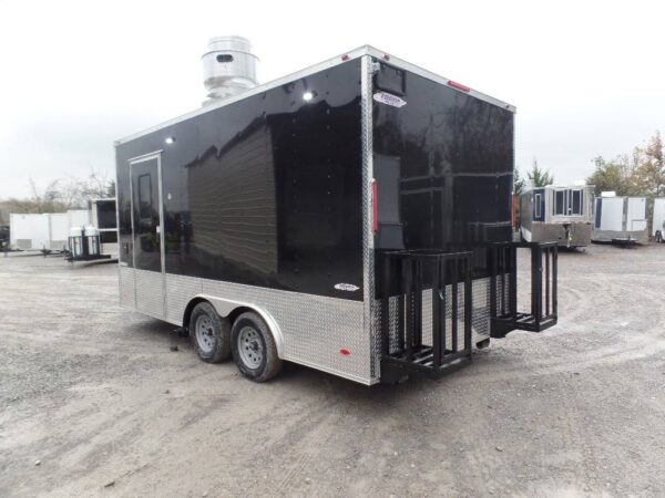 8.5' x 16' Black Event Catering Concession Food Trailer - Image 5