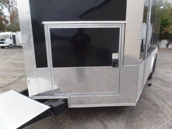 8.5' x 16' Black Event Catering Concession Food Trailer - Image 18