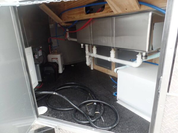 8.5' x 16' Black Event Catering Concession Food Trailer - Image 28