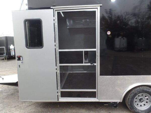 8.5' x 16' Black Event Catering Concession Food Trailer - Image 23
