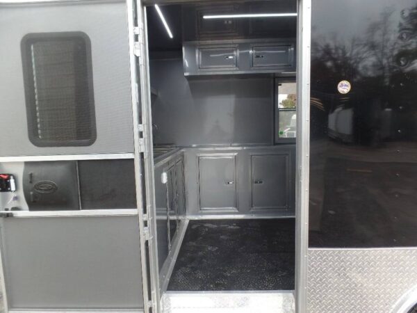 8.5' x 16' Black Event Catering Concession Food Trailer - Image 30