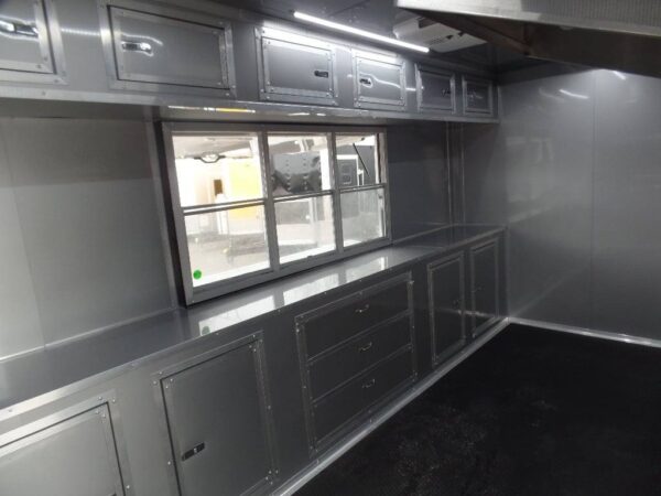8.5' x 16' Black Event Catering Concession Food Trailer - Image 26