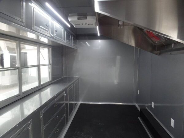 8.5' x 16' Black Event Catering Concession Food Trailer - Image 7