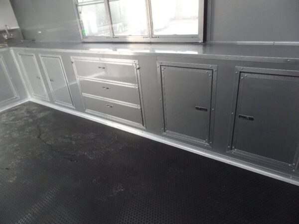 8.5' x 16' Black Event Catering Concession Food Trailer - Image 13
