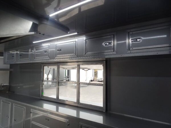 8.5' x 16' Black Event Catering Concession Food Trailer - Image 12