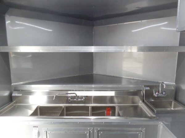 8.5' x 16' Black Event Catering Concession Food Trailer - Image 16