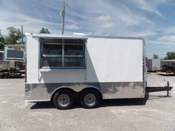 8.5' x 14' Concession Food Trailer White Event Catering - Image 4