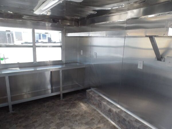 8.5' x 14' Concession Food Trailer White Event Catering - Image 22