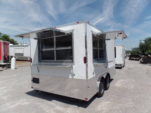 8.5' x 14' Concession Food Trailer White Event Catering - Image 17